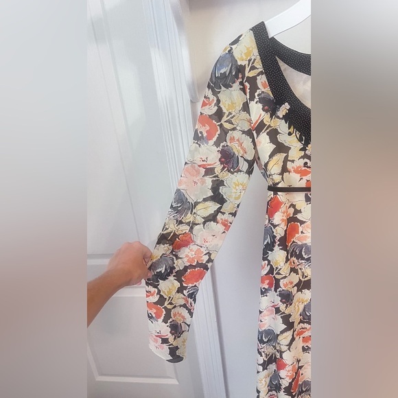 Theory Rustic Floral 100% Silk Dress - Picture 3 of 7